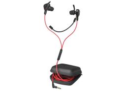 Trust Gaming GXT 408 Cobra Auriculares con Microfono - Microfono Desmontable - Multiplataforma - Altavoces Activos 10mm - Cable Rojo de 1.20m - Color Negro