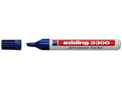 Edding 3300 Rotulador Permanente - Punta Biselada - Trazo entre 1 y 5 mm. - Tinta Casi Inodora - Secado Rapido - Color Azul