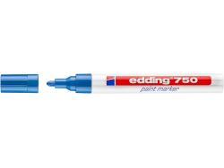 Edding 750 Rotulador Permanente - Punta Redonda - Trazo entre 2 y 4 mm. - Tinta Opaca - Secado Rapido - Color Azul