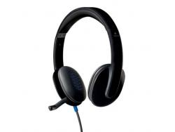 Logitech H540 Auriculares con Microfono USB - Microfono Plegable - Diadema Ajustable - Almohadillas Acolchadas - Controles en Auricular - Cable de 1.80m - Color Negro