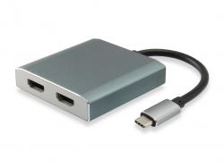 Equip Adaptador USB-C Macho a 2x HDMI Hembra
