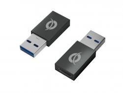 Conceptronic Pack de 2 Adaptadores USB - USB-A Macho a USB-C Hembra