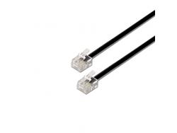 Aisens Cable de Telefono 6P4C - M-M - 2.0m - Color Negro