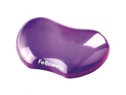 Fellowes Crystal Reposamuñecas Flexible de Gel - Resistente a las Manchas - Color Violeta