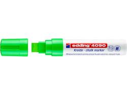 Edding 4090 Rotulador de Tiza Liquida - Punta Biselada - Trazo entre 4 y 15mm - Olor Neutro - Color Verde Claro