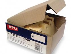 Apli Pack de 1000 Etiquetas con Arandela para Colgar 80 x 38mm - Color Crema