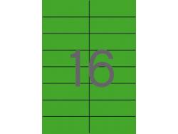 Apli Etiquetas Verdes Permanentes 105.0 x 37.0mm 20 Hojas
