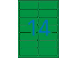 Apli Etiquetas Verdes Permanentes 99.1 x 38.1mm 20 Hojas
