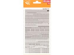 Apli Letras y Numeros Transferibles - 3mm de Tamaño - 795 Caracteres - Facil Aplicacion y Remocion - Negro