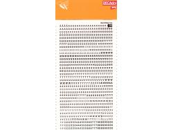 Apli Letras y Numeros Transferibles Super 3mm 997 Caracteres - Negros Brillantes