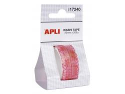 Apli Washi Tape Petalos Precortados - Tamaño 20mmx2m - 200 Petalos Rosados - Adhesivo de Alta Calidad - Ideal para Manualidades y Decoracion de Objetos - Color Rosado