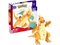 Mattel Mega Construx Wonder Builders Pokemon Dragonite - Figura de Construccion - Tamaño 19cm aprox. - 387 Piezas