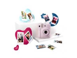 Fujifilm Pack Best Memories Instax Mini 12 Lilac Purple Camara Instantanea + Film Instax Mini 10ud. + 3 Portafotos - Tamaño de Imagen 62x46mm - Flash Auto - Exposicion Automatica - Mini Espejo para Selfies - Modo Primer Plano