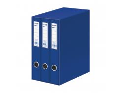 Dohe Oficolor Modulo de 3 Archivadores con Rado - Lomo Estrecho - Formato Folio - Carton Forrado - Color Azul