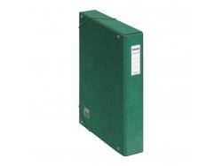 Dohe Caja para Proyectos Lomo 5cm - Carton Forrado con Papel Impreso y Plastificado - Cierre con Gomas - Color Verde