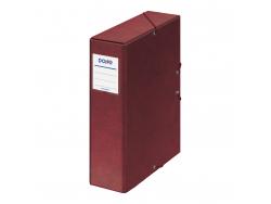Dohe Caja para Proyectos Lomo 9cm - Carton Forrado con Papel Impreso y Plastificado - Cierre con Gomas - Color Rojo