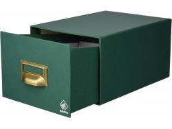 Mariola Fichero Carton Forrado en Geltex Nº3 para 500 Fichas - Medidas 180x125x250mm - Resistente y Duradero - Color Verde