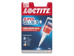 Loctite Superglue-3 Precision Max 10gr - Adhesivo Liquido Transparente - Boquilla Extralarga - Secado Rapido - Resistente al Agua y a Temperaturas Extremas