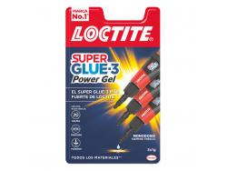 Loctite Superglue-3 Monodosis Power Gel 3x1g - Adhesivo Instantaneo Flexible y Extrafuerte - Formula en Gel Enriquecida con Particulas de Caucho - Resistente a Golpes. Torsiones y Vibraciones - Multimaterial