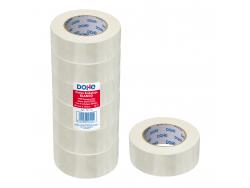 Dohe Cintas de Sellado de Embalajes - 6uds - Fabricadas en Polipropileno Resistente - Potente Adhesivo - Color Blanco