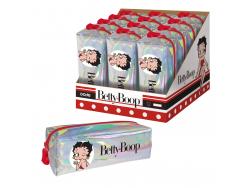 Dohe Expositor de 12 Portadodos Cuadrados Brillantes de Betty Boop - 200mm - Material Flexible y Resistente - Cierre con Cremallera de Color