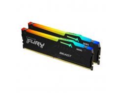 Kingston Fury Beast RGB Memoria RAM DDR5 6000MT/s 32GB (2x16GB) CL30 DIMM