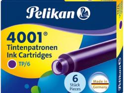 Pelikan Caja de 6 Cartuchos 4001 TP/6 - Compatible con Plumas Estilograficas Pelikan - Color Violeta