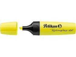 Pelikan Subrayador Textmarker 490 - Base de Agua - 3 Anchos de Trazo - Color Amarillo Fluorescente