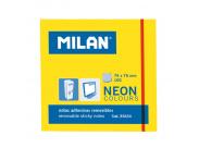 Milan Bloc De 100 Notas Adhesivas - Removibles - 76Mm X 76Mm - Color Amarillo Neon