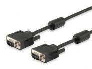 Equip Cable Vga 2 X Hd 15 Macho - Doble Apantallado - Longitud 10 M. - Color Negro