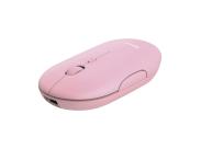Trust Puck Raton Inalambrico Recargable 1600Dpi - 3 Botones Silenciosos - Ultra Fino - Uso Ambidiestro - Color Rosa