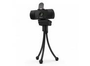 Krom Kam Webcam Full Hd 1080P - Microfono Integrado - Usb 2.0 - Tapa De Privacidad - Tripode De Metal Incluido - Angulo De Vision 110º - Color Negro