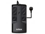 Nilox Office Premium Line Interactive 850 Sai 850Va 595W Ups - 6X Schukos - Proteccion Cambios De Tension