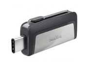 Sandisk Ultra Dual Memoria Usb-C Y Usb-A 256Gb - Hasta 150Mb/S De Lectura - Diseño Metalico - Color Acero/Negro (Pendrive)