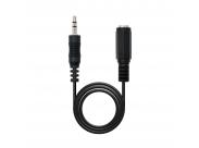 Nanocable Cable Audio Estereo Jack 3.5Mm Macho A Jack 3.5Mm Hembra 5M - Color Negro