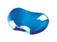 Fellowes Crystal Reposamuñecas Flexible De Gel - Resistente A Las Manchas - Color Azul