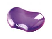 Fellowes Crystal Reposamuñecas Flexible De Gel - Resistente A Las Manchas - Color Violeta