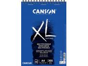 Canson Xl Mix Media Bloc De Dibujo Acuarela De 30 Hojas A4 - Grano Medio - Microperforado Espiral - 21X29.7Cm - 300G - Color Blanco
