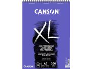 Canson Xl Mix Media Bloc De Dibujo Acuarela De 30 Hojas A3 - Grano Texturado - Microperforado Espiral - 21X29.7Cm - 300G - Color Blanco