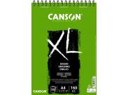 Canson Xl Dessin Ligero Bloc De Dibujo Con 50 Hojas A4 - Espiral Microperforado - 21X29.7Cm - 160G - Color Blanco