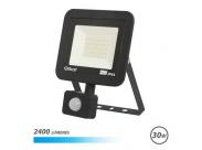 Elbat Serie Slim Foco Led 30W Con Sensor De Movimiento 2400Lm - 6500K Luz Fria - Ip44