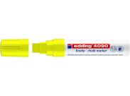 Edding 4090 Rotulador De Tiza Liquida - Punta Biselada - Trazo Entre 4 Y 15Mm - Olor Neutro - Color Amarillo Neon
