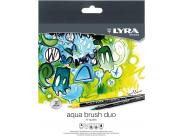 Lyra Aqua Brush Duo Pack De 36 Rotuladores De Doble Punta - Trazos 2 Y 4Mm - Tinta Base De Agua - Colores Surtidos
