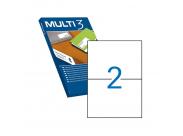 Multi3 Pack De 200 Etiquetas Blancas Cantos Rectos Tamaño 210.0X148.0Mm Con Adhesivo Permanente Para Multiples Usos