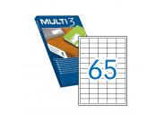 Multi3 Pack De 32.500 Etiquetas Blancas Cantos Rectos Tamaño 38.0X21.2Mm Con Adhesivo Permanente Para Multiples Usos