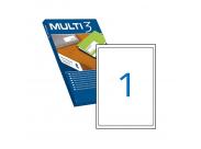 Multi3 Pack De 100 Etiquetas Blancas Cantos Romos Tamaño 199.6X289.1Mm Con Adhesivo Permanente Para Multiples Usos