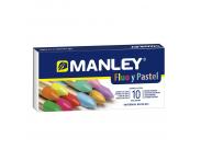 Manley Pack 10 Ceras Manley Colores Especiales (Fluo+Pastel) - Ceras Blandas De Trazo Suave - Gran Variedad De Tecnicas Y Aplicaciones - Colorido Especial (Fluo+Pastel) - Colores Surtidos