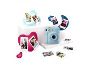 Fujifilm Pack Best Memories Instax Mini 12 Pastel Blue Camara Instantanea + Film Instax Mini 10Ud. + 3 Portafotos - Tamaño De Imagen 62X46Mm - Flash Auto - Exposicion Automatica - Mini Espejo Para Selfies - Modo Primer Plano