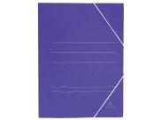 Mariola Carpeta De Carton Sencilla Folio 500Gr/M2 - Medidas 34X25X1Cm - Cierre Con Goma Elastica - Color Azul Mate