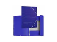 Mariola Carpeta De Carton Con Solapas Folio 500Gr/M2 - Medidas 34X25X1Cm - Cierre Con Goma Elastica - Color Azul Mate